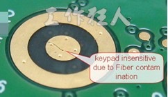 dust on keypad area，按键线路上有灰尘