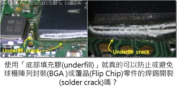 BGA的underfill破裂