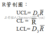 R管制图公式